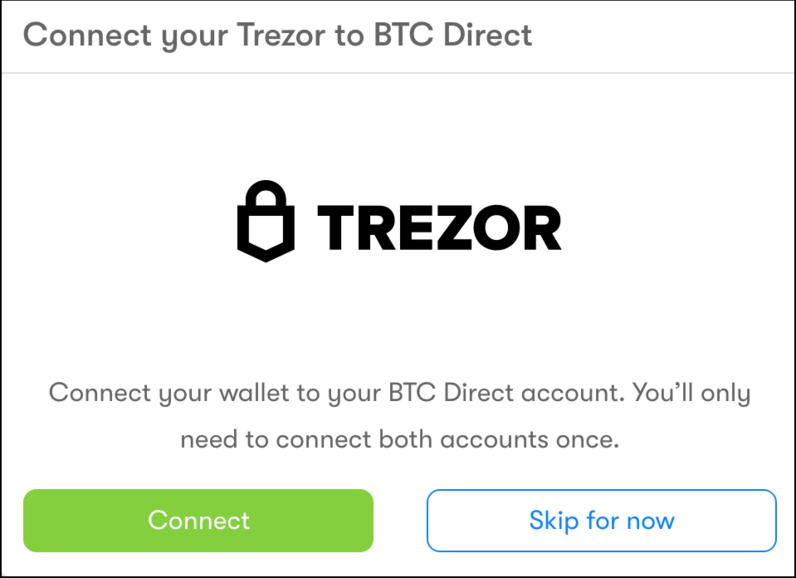 can a trezor receive btc if not connected